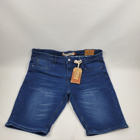 Tailor Vintage Other - Tailor Vintage Mens Smart Denim Stretch Jean Shorts Blue 36X11 Cotton